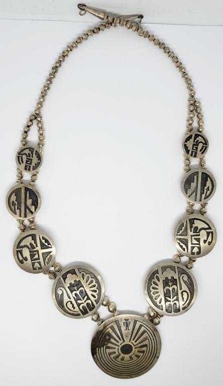 STERLING NATIVE TRIBAL NECKLACE (1 of 5)
