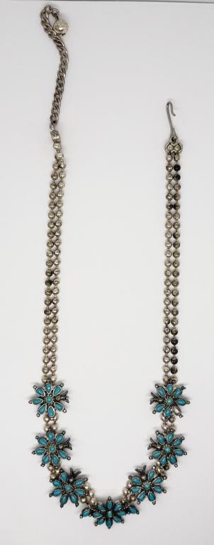 NAVAJO STERLING DOUBLE STRANDED SQUASH (1 of 4)