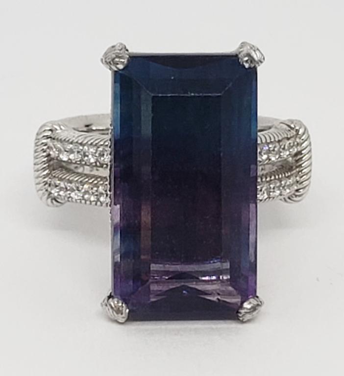 JUDITH RIPKA 925 SILVER RING RAINBOW (1 of 5)