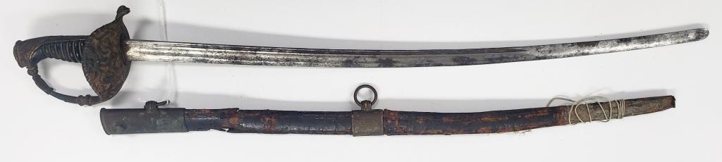 Rare Antique British Navy Cadet Short Sword!: Scabbard is in very rough condition. Blade Measures about 20.5" long.