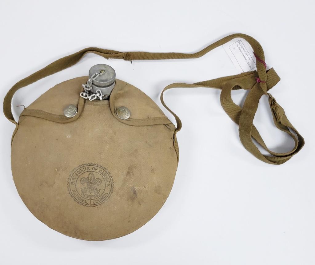 Vintage Boy Scouts Of America Canteen National Cou: In good condition. Strap has some deterioration. Cover is strong!