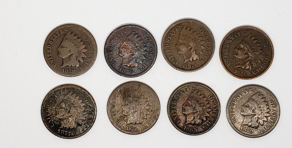 8-EARLY DATE INDIAN CENTS (1 of 2)