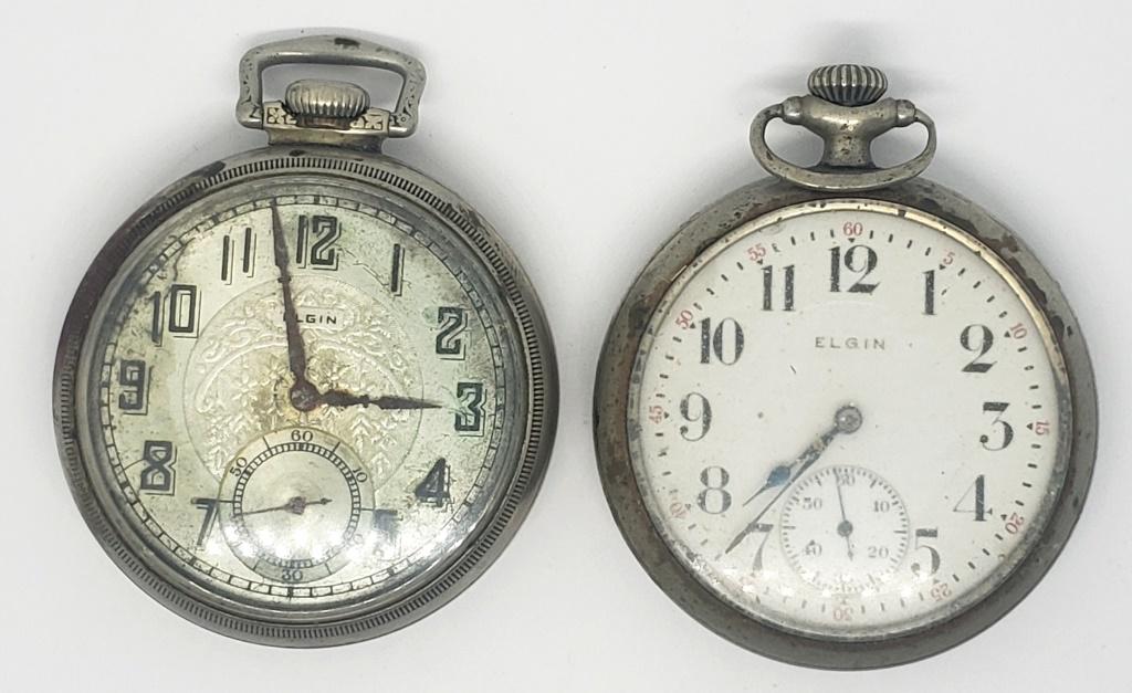 2-VINTAGE ELGIN POCKET WATCHES: (1)SERIAL# (1 of 5)