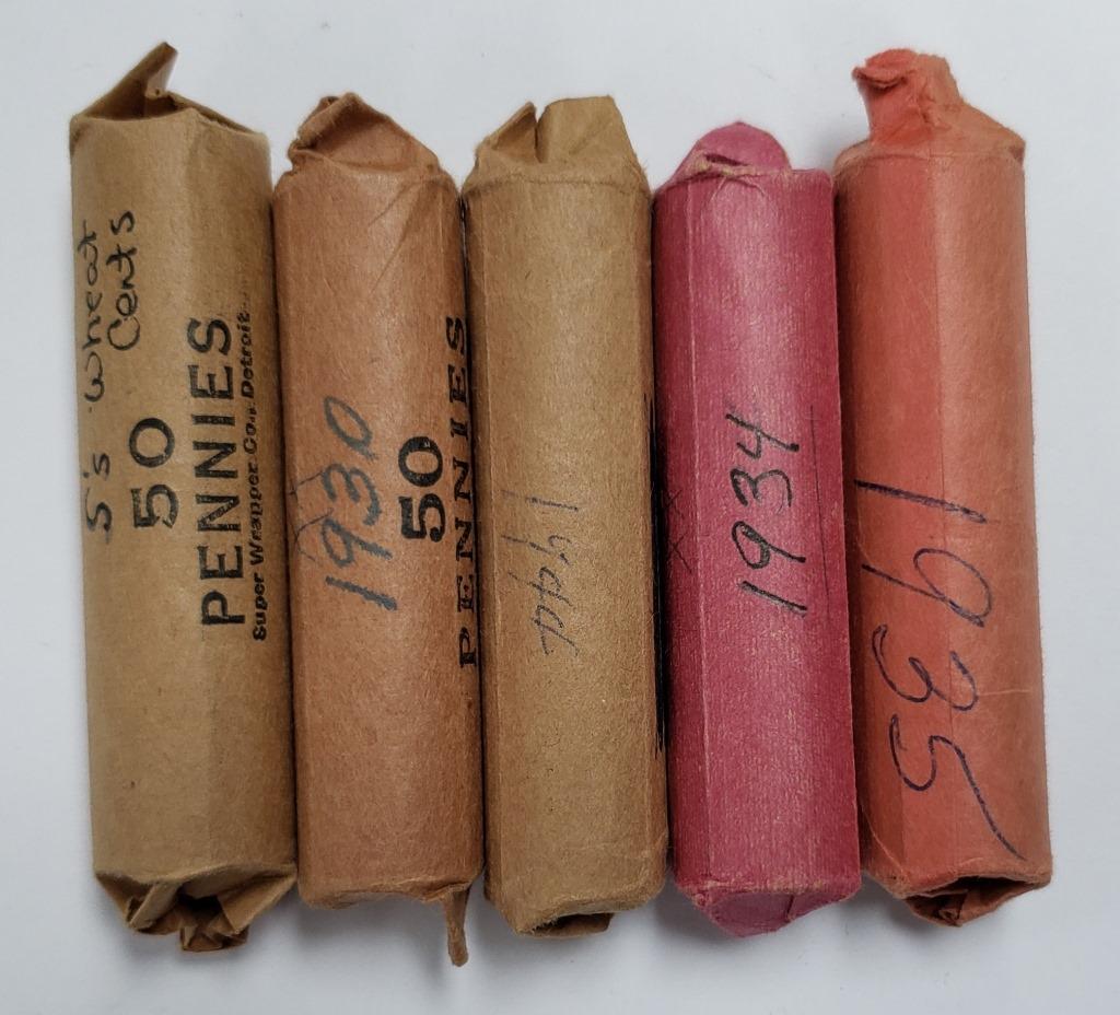 1930, 1934, 1935, 1944 WHEAT CENT ROLLS (1 of 1)