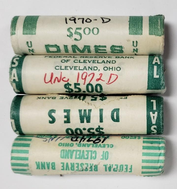 1970-D, (2) 1972-D, 1974-D BANK WRAPPED (1 of 2)
