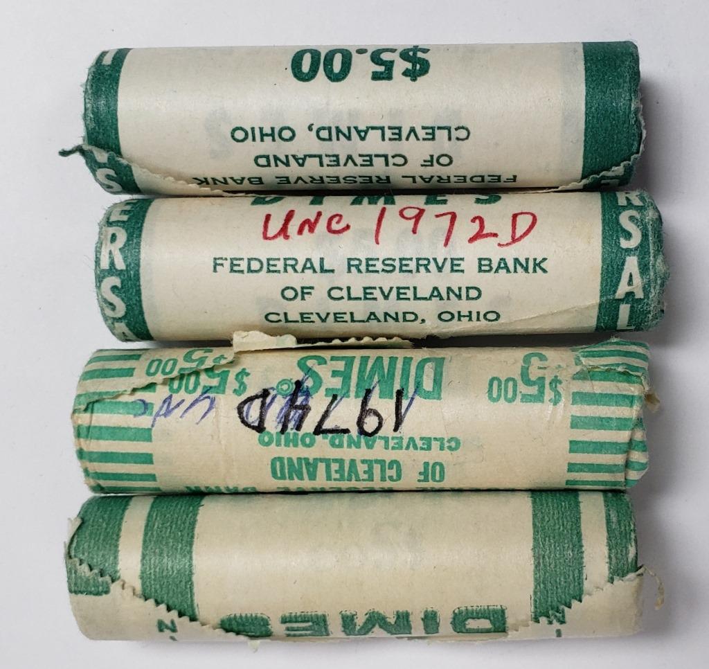 1970-D, (2) 1972-D, 1974-D BANK WRAPPED (1 of 2)
