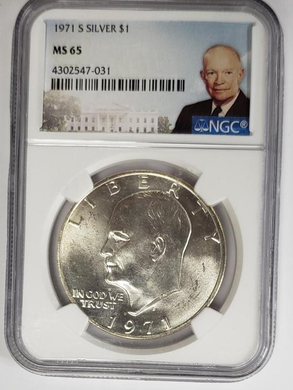 1971-S (SILVER) IKE DOLLAR NGC MS65 (1 of 4)