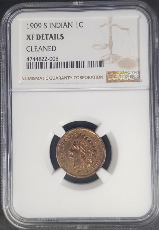 1909-S INDIAN CENT NGC XF DETAILS (1 of 4)