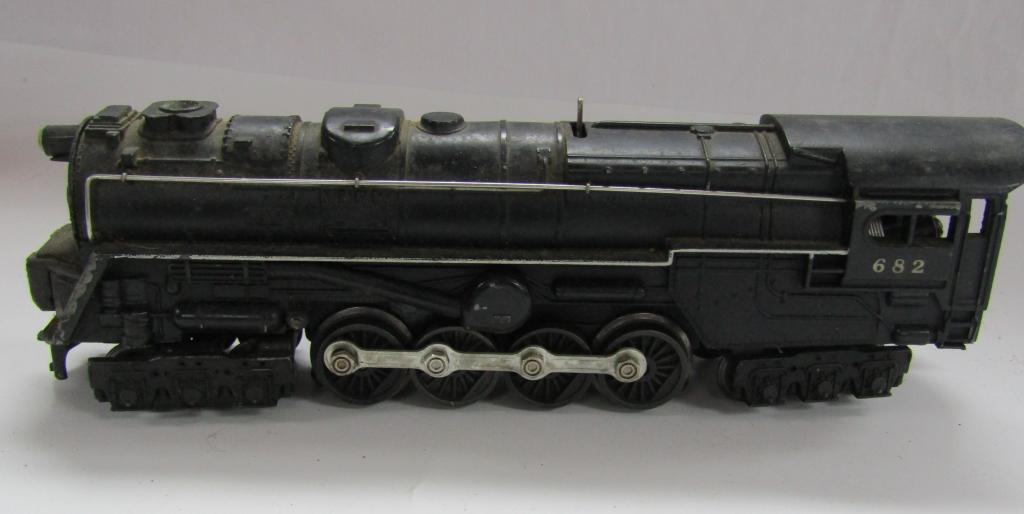 Lionel O Gauge Locomotive No. 682: Vintage 6-8-6 Steam Turbine Locomotive Pennsylvania - untested - with Box