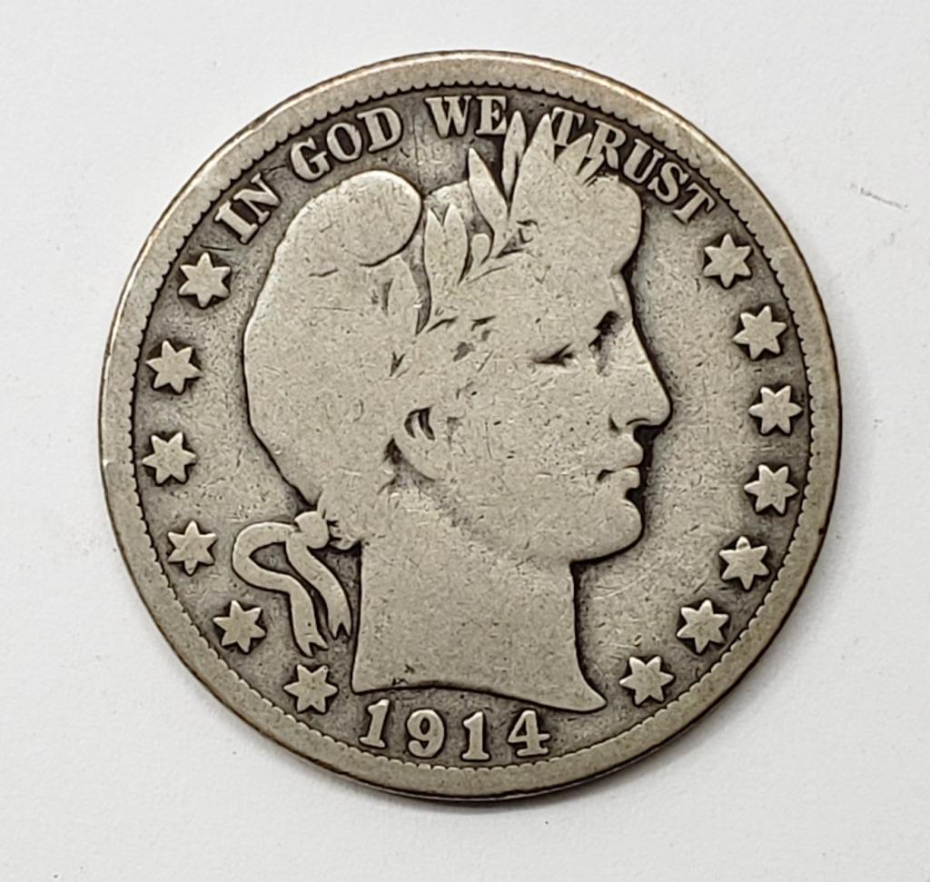 1914 BARBER HALF DOLLAR (1 of 2)