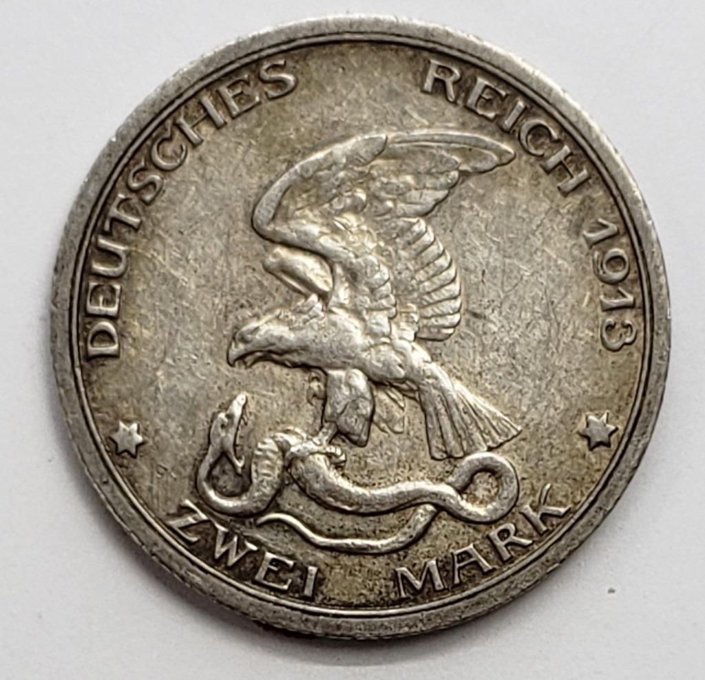Germany 1913 Zwei 2 Mark Silver Coin (1 of 2)