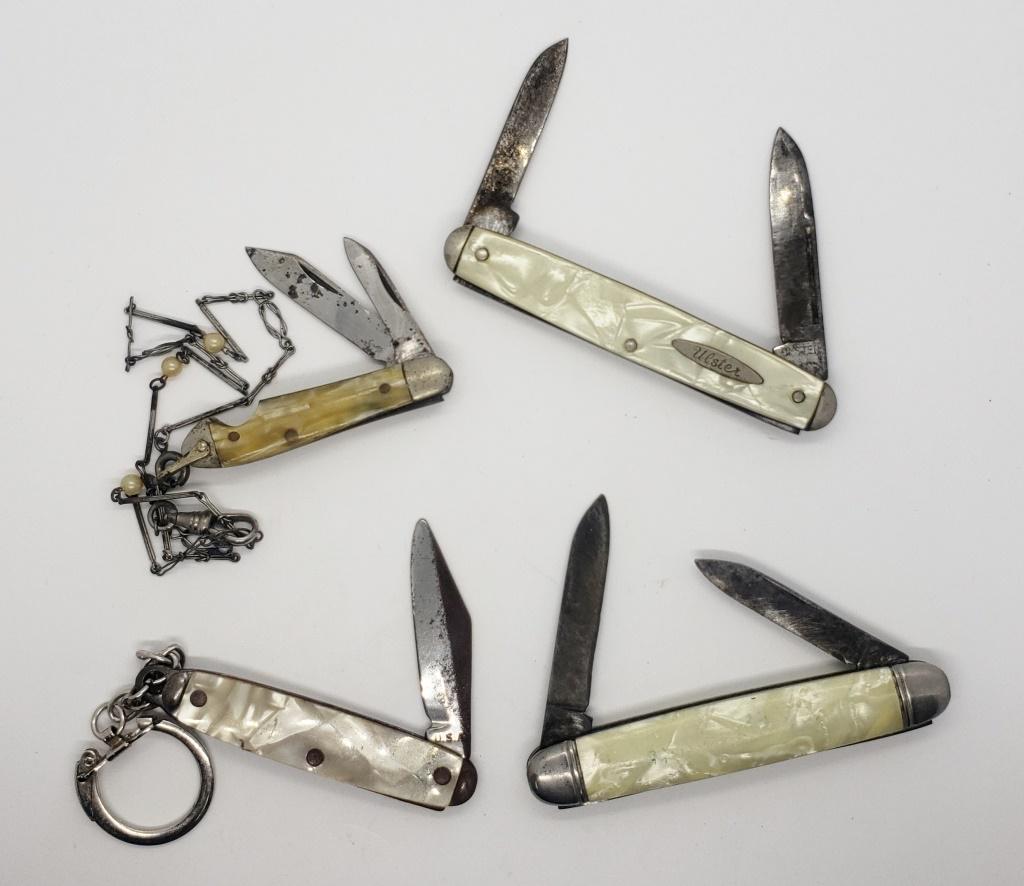 (4) PEARL HANDLE POCKET KNIFES (1 of 2)