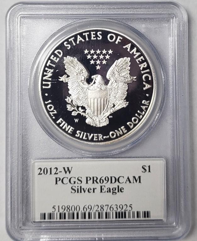 2012-W PCGS PR69DCAM Silver Eagle - Mercanti Signe (1 of 4)