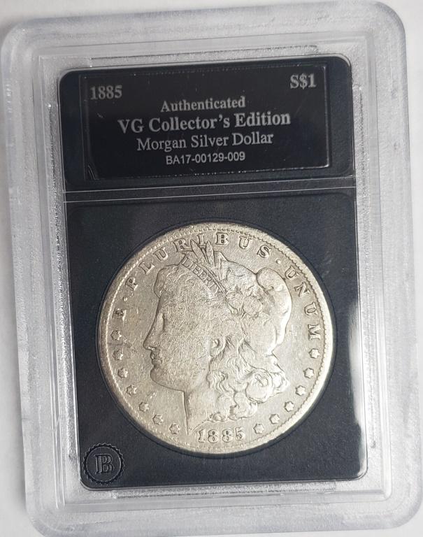 1885-O Morgan Silver Dollar - Authenticated VG (1 of 4)