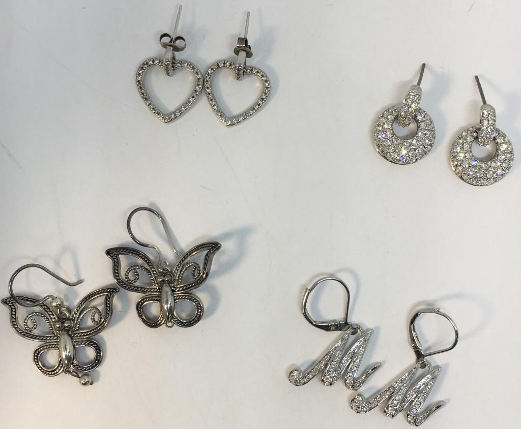 4 pair Sterling Earrings (1 of 9)