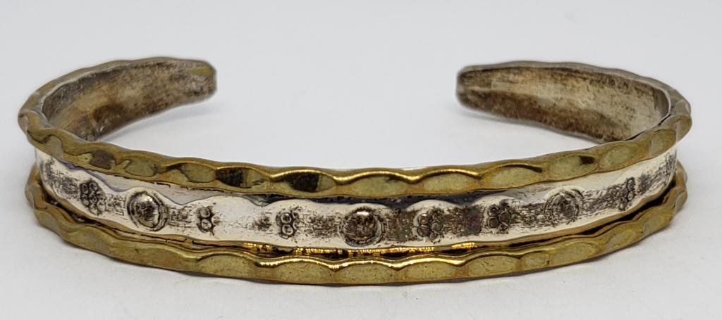 MEXICO STERLING CUFF BRACELET (1 of 5)