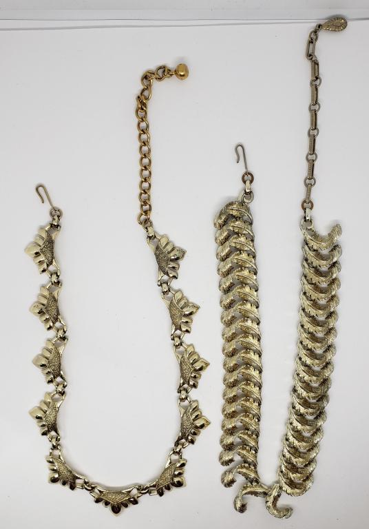2-VINTAGE GOLD TONED NECKLACES: (1)LISNER: (1)CORO