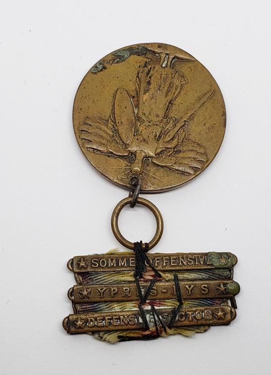 WWI Victory Medal With 3 Deployment Bars (1 of 2)
