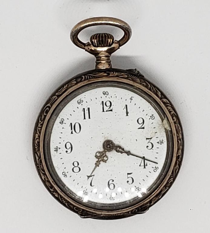 Antique Gallone Pocket Watch - 800 Silver Case!  R (1 of 5)