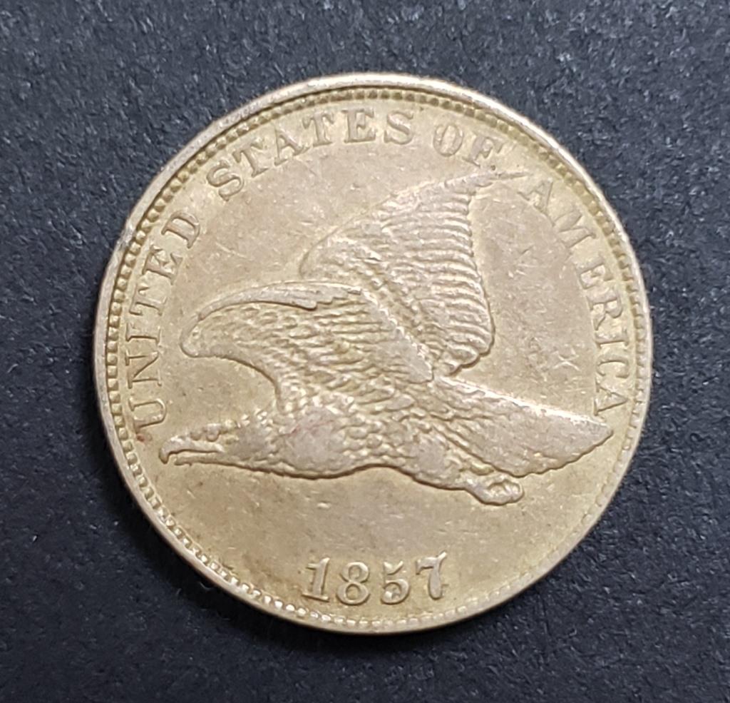 1857 Flying Eagle Cent  NICE! (1 of 2)