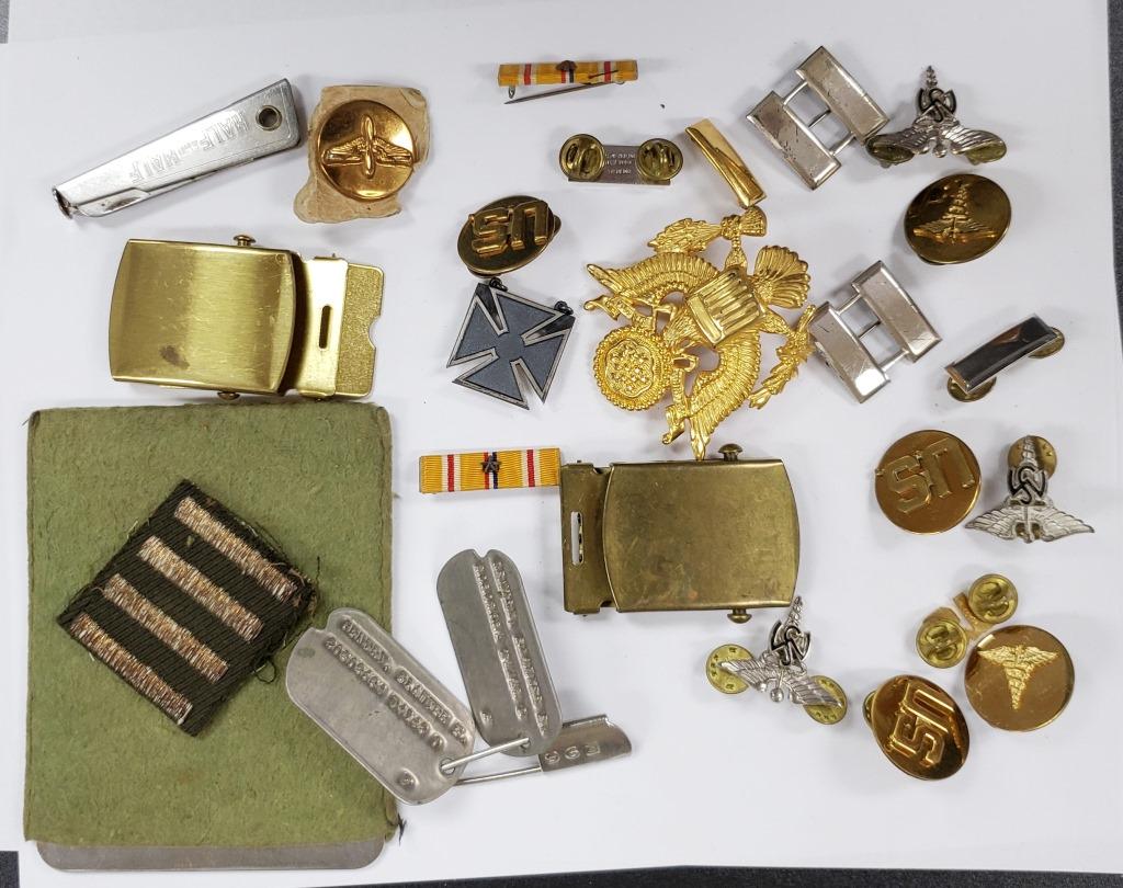 WWII Pins, Rank, Dog Tags, Shoulder Insignia & Mor: USAAF, Army