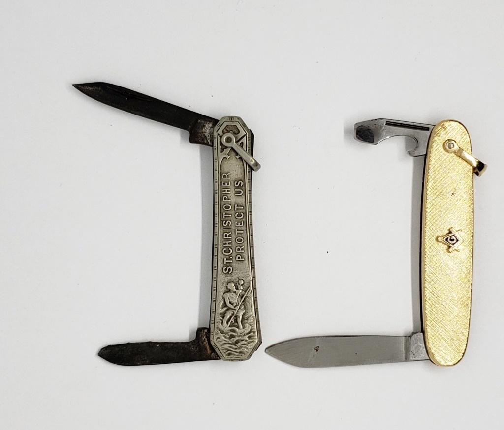 Vintage Fob Knives - Masons - St Christopher (1 of 3)