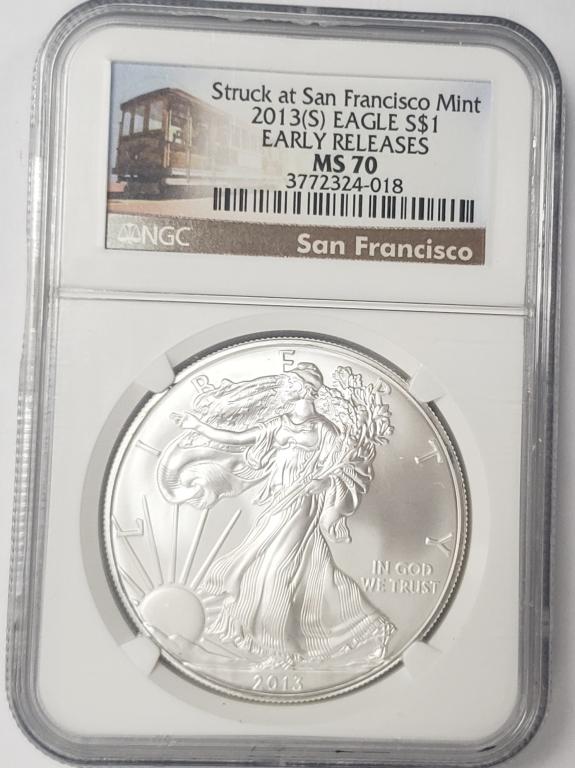2013-S Silver Eagle NGC MS70 - Early Releases (1 of 4)