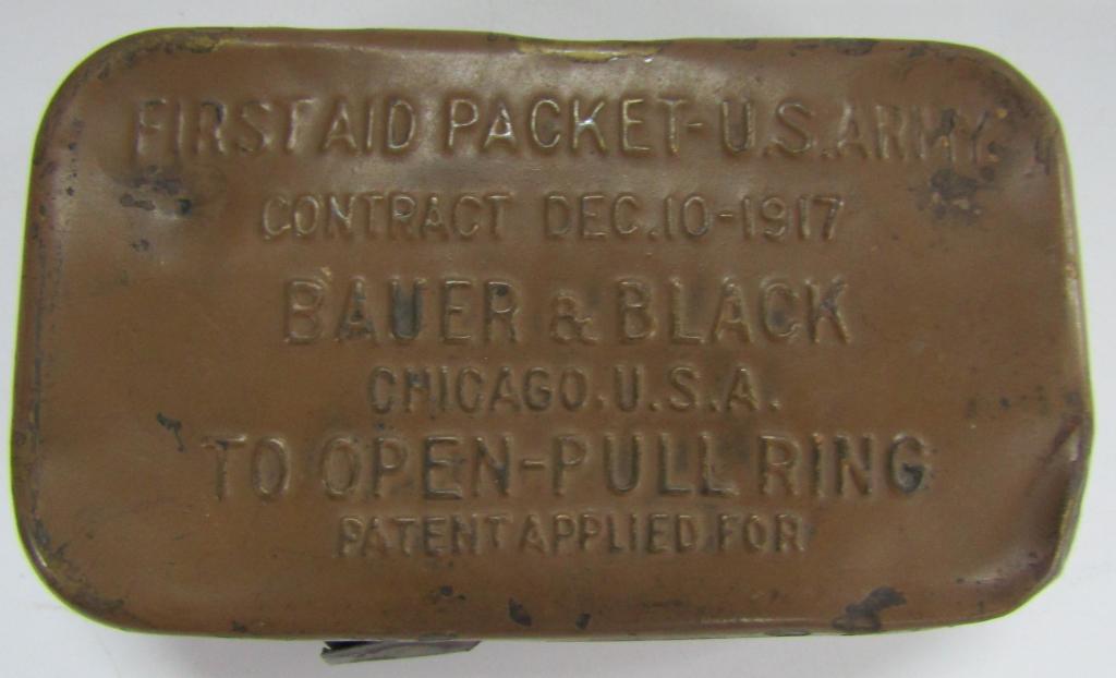 WWI US ARMY FIRST AID BRASS PACKET (1 of 3)