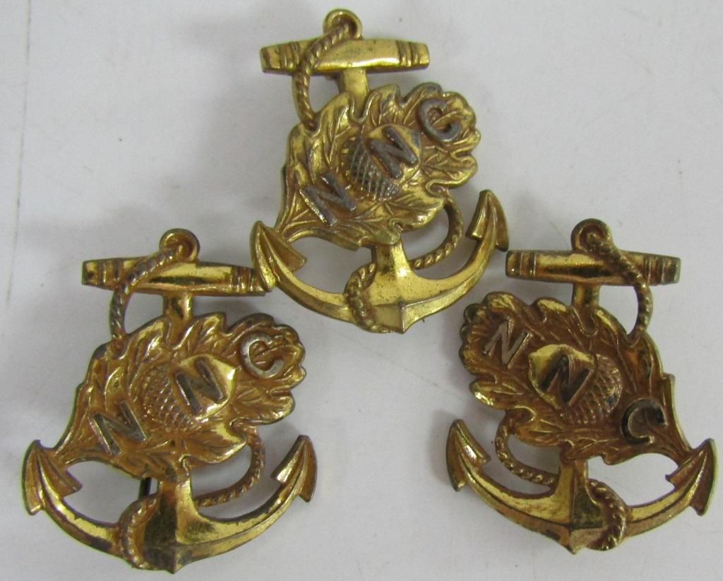 (3) WWII US Navy NNC Officer's Collar (1 of 3)