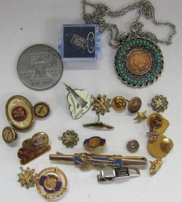 GRANDPA'S JEWELRY BOX LOT - NRA PINS (1 of 4)