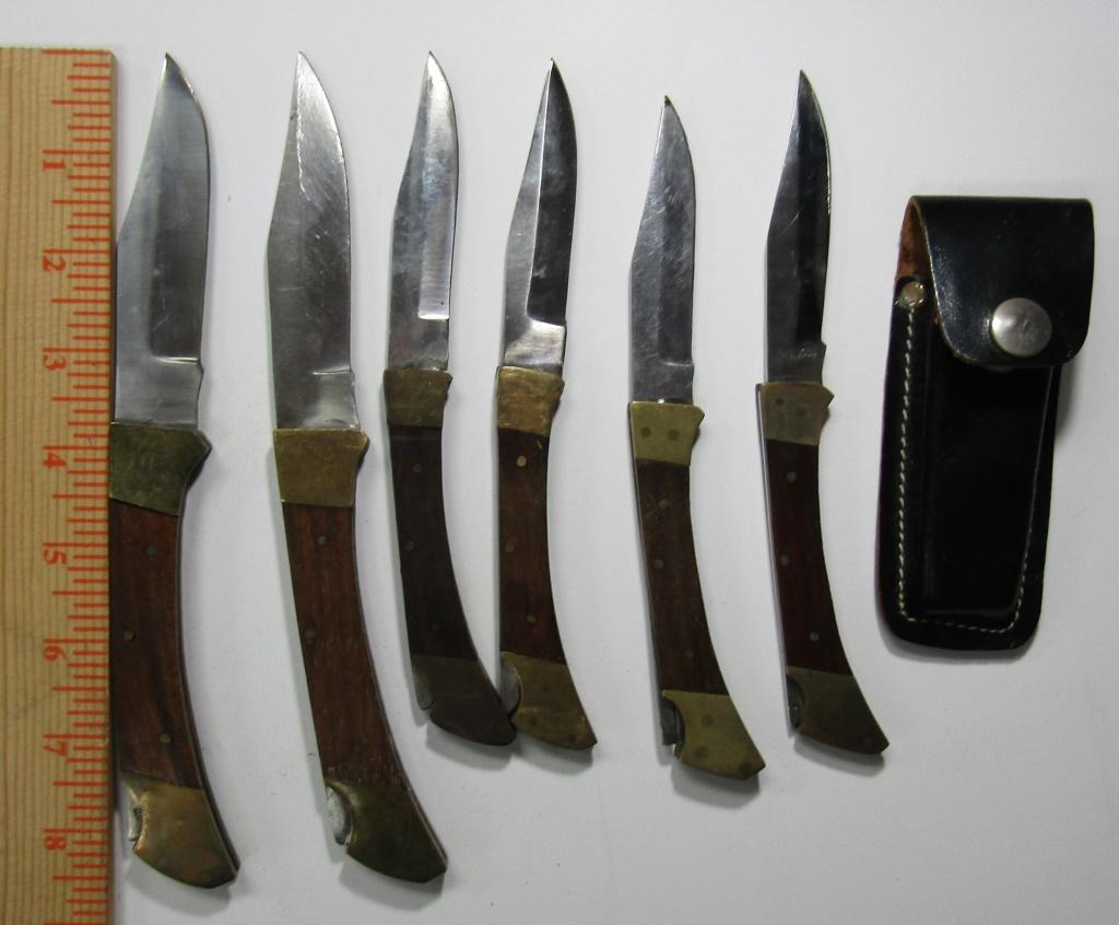 6 Stainless Pakistan Pocket Knifes (1 of 6)