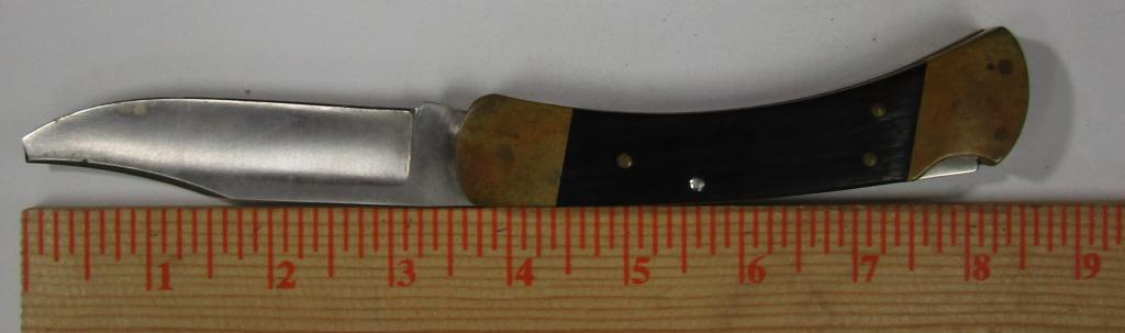 Vintage Buck Hunting Fishing Camping Foldling Knif: Vintage Buck Hunting Fishing Camping Foldling Knife 110 USA - no wobble-Tip is Broken