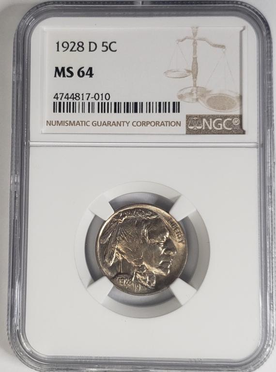 1928-D BUFFALO NICKEL NGC MS64 (1 of 4)
