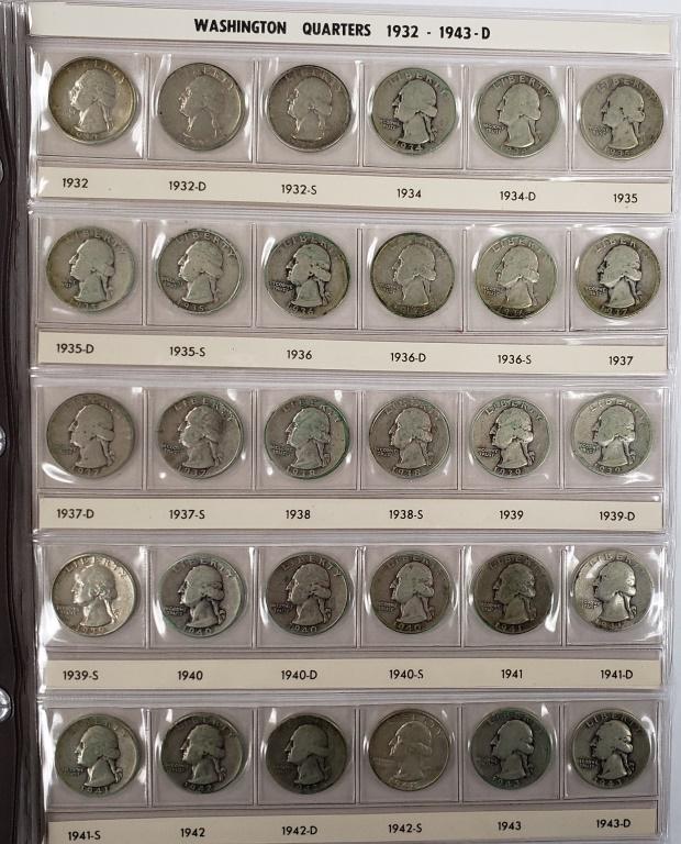 WASHINGTON QTR SET 1932-1976 (1 of 10)