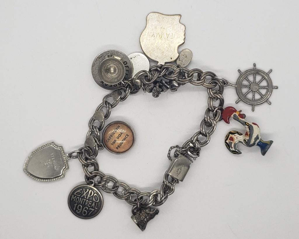 STERLING CHARM BRACELET (7) STERLING CHARMS (1 of 3)