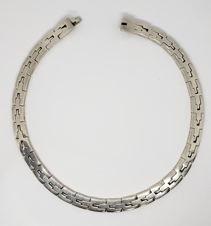TR-134 MEXICO STERLING PANEL LINKED NECKLACE (1 of 5)