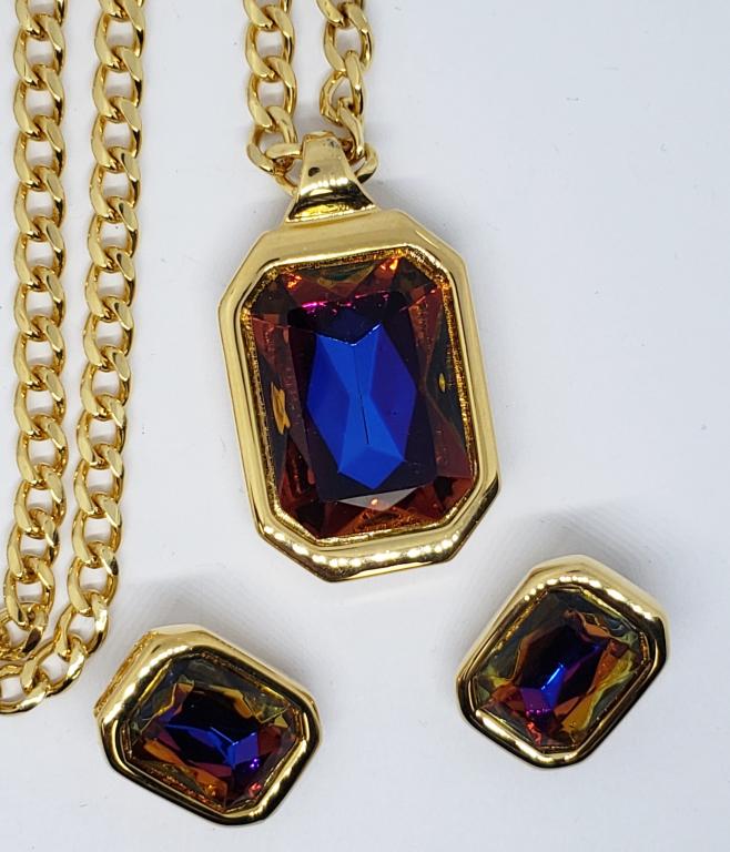 SET! KENNETH J LANE MULTI COLORED RHINESTONE (1 of 4)
