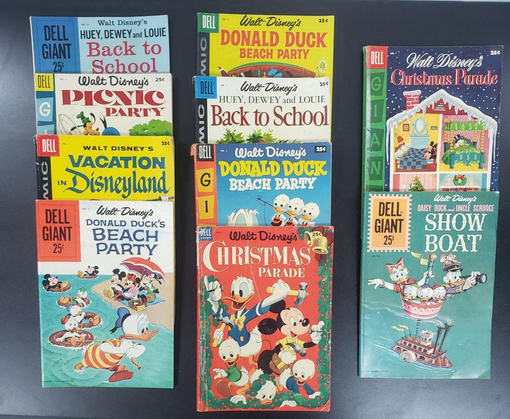 (10) DELL WALT DISNEY GIANT SIZE COMICS (1 of 7)