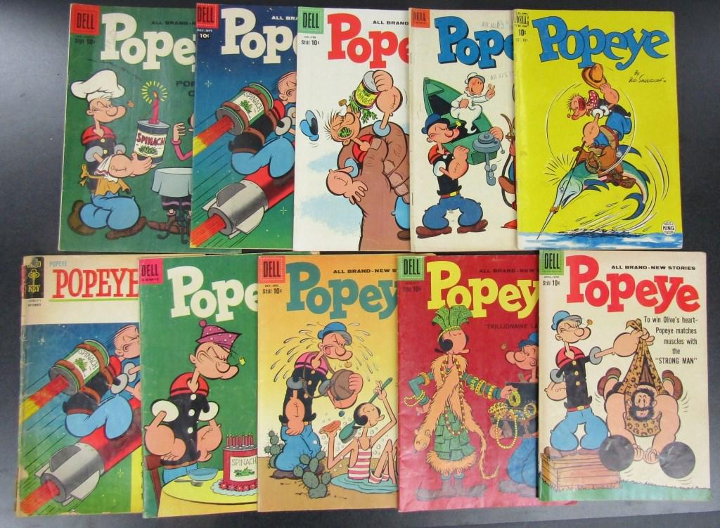 (9) DELL POPEYE COMICS 1949-1960 plus (1 of 4)