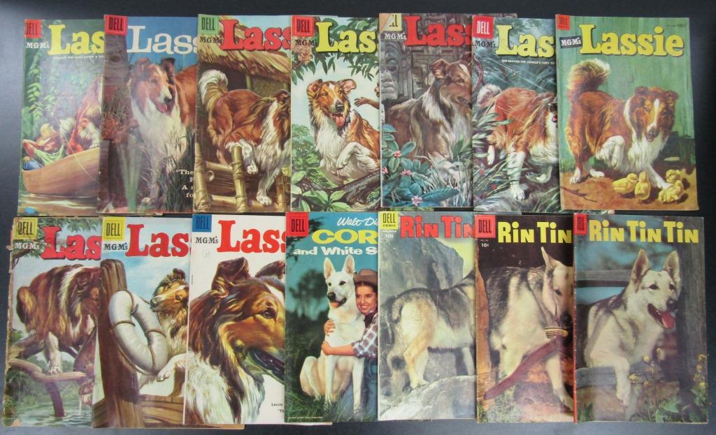 LASSIE, RIN TIN TIN & WHITE SHADOW DELL COMIS (1 of 6)