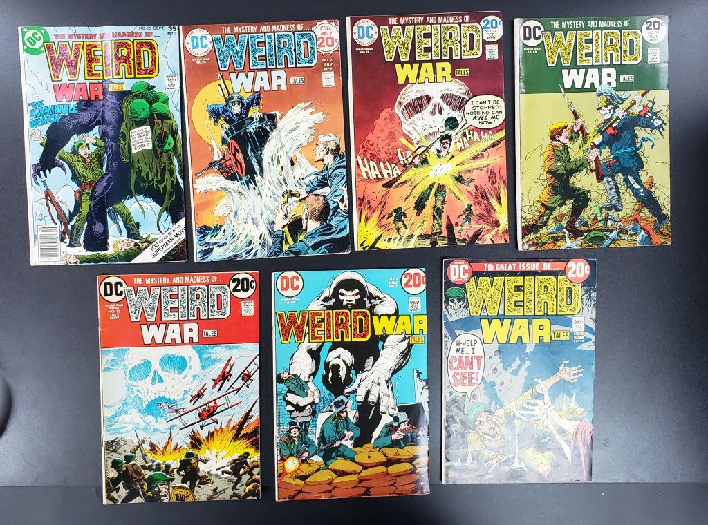 (7) 1970'S  WEIRD WAR DC COMICS (1 of 2)