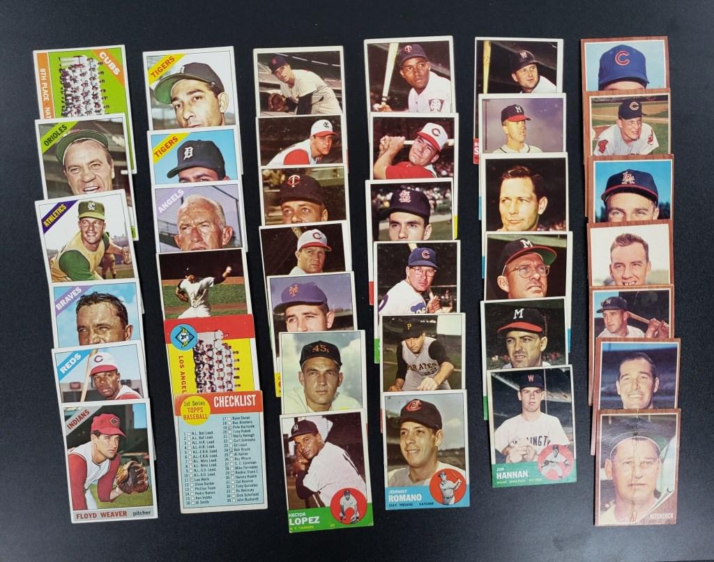 (7) 1962, (22) 1963, (9) 1966 TOPPS BASEBALL CARDS (1 of 6)
