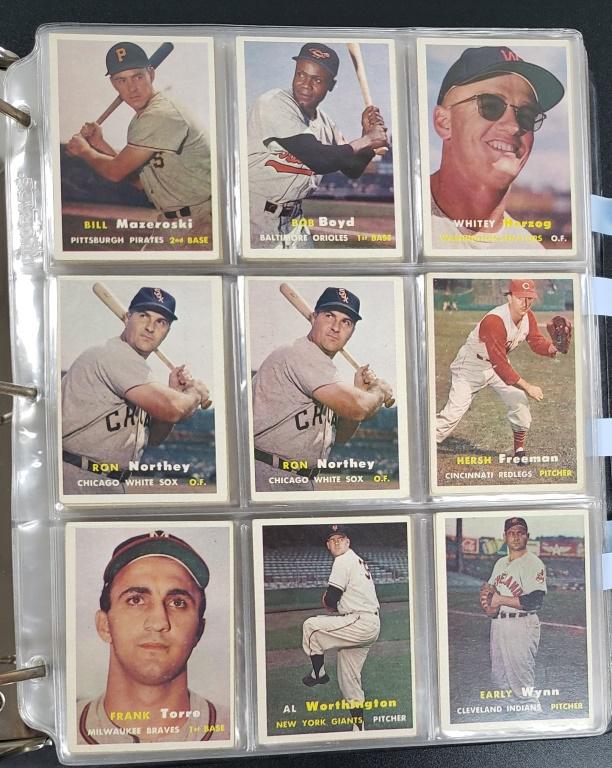 325 - 1957 TOPPS BASEBALL CARDS w/STARS (1 of 13)