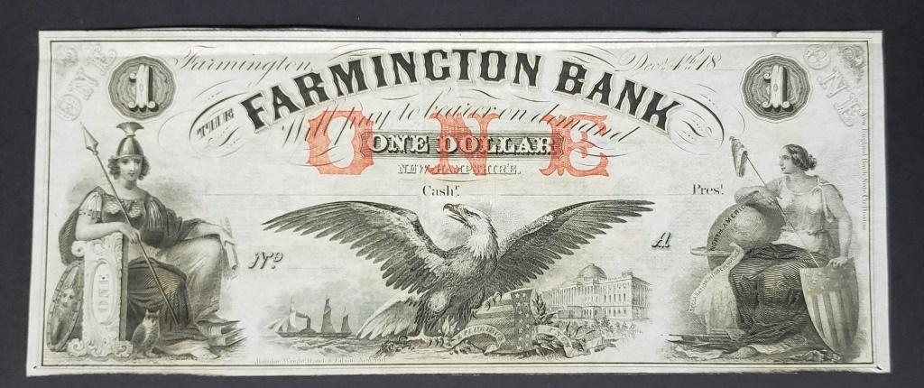 CU $1 The FARMINGTON BANK NH (1 of 2)