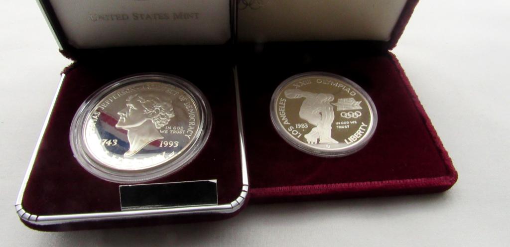 1984 OLYMPIC PROOF SILVER DOLLAR "S" MINT ONLY; (1 of 4)