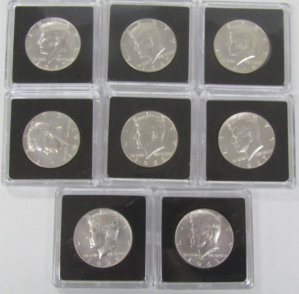 (8) 40% SILVER KENNEDY HALF DOLLARS (1 of 3)