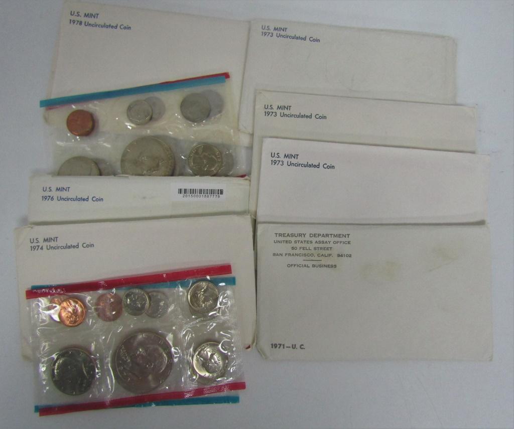 (9) U.S. MINT SETS from 1970's (1 of 2)