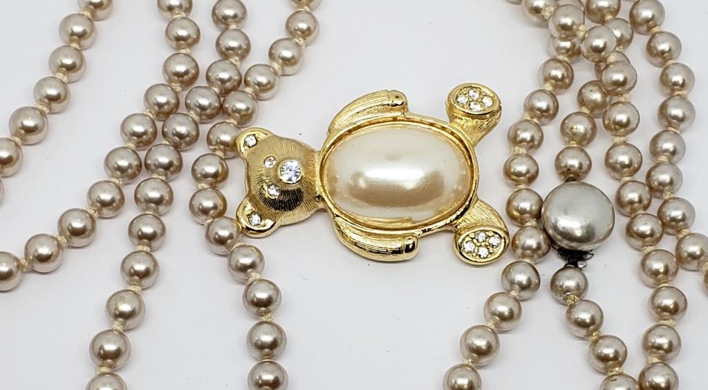 60 INCH VINTAGE PEARL NECKLACE PLUSE GOLD (1 of 4)