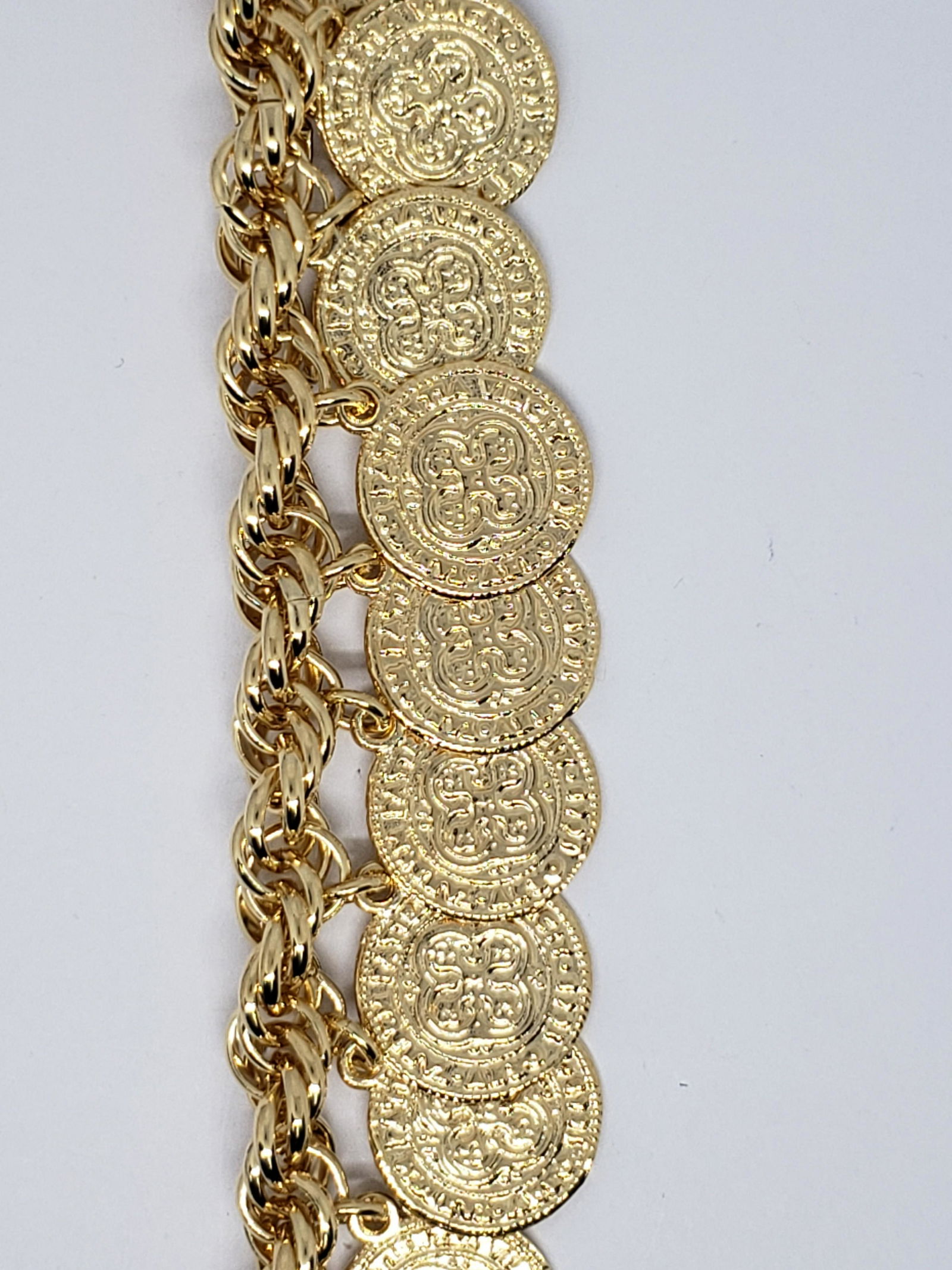 GOLD FILLED CELTIC CHARM BRACELET: LOOKS NEW!!!