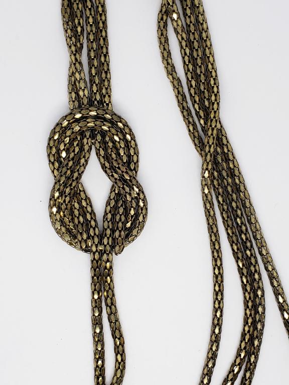 VINTAGE GOLD TONED ROPE STYLE NECKLACE (1 of 3)